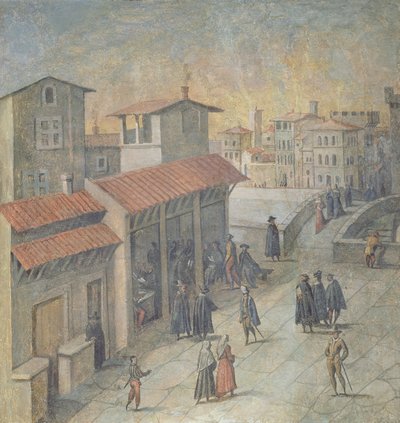 Ponte a Santa Trinita, Firenze, 1555 da Jan van der Straet